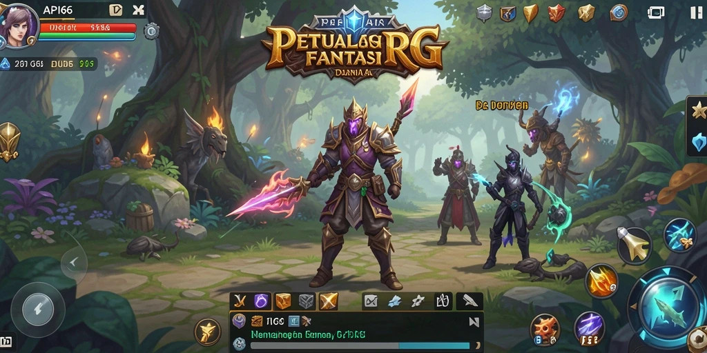 Menampilkan aksi seru dalam gameplay RPG API66.