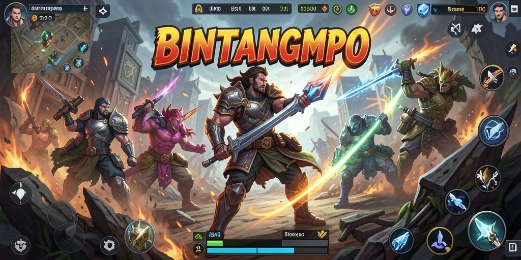 Tangkapan layar BINTANGMPO menunjukkan aksi pertarungan yang mendebarkan.
