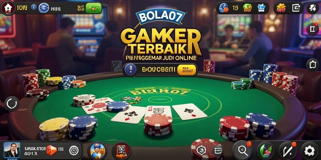 Tampilan gameplay Poker yang mengasyikkan di BOLA07.