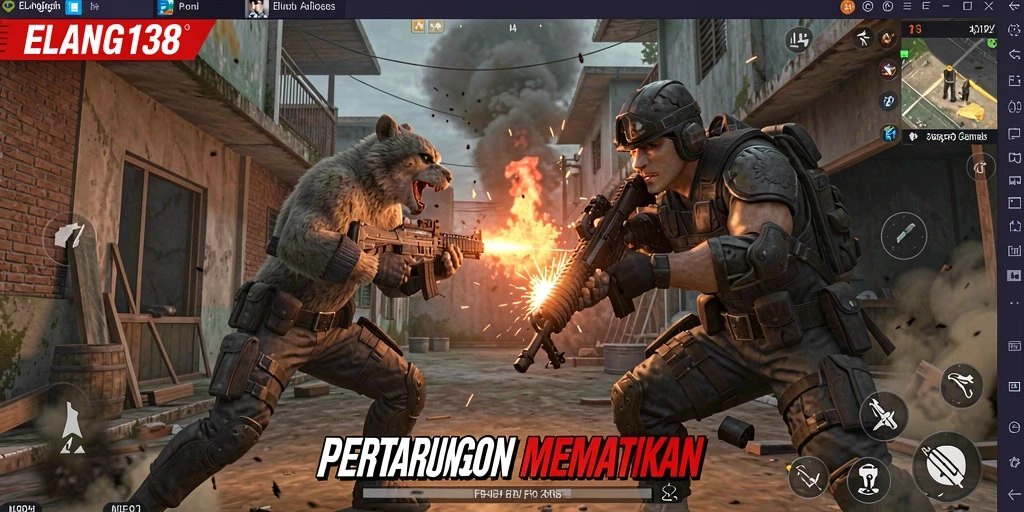 Tampilan gameplay intens dan seru dalam ELANG138 yang penuh aksi.