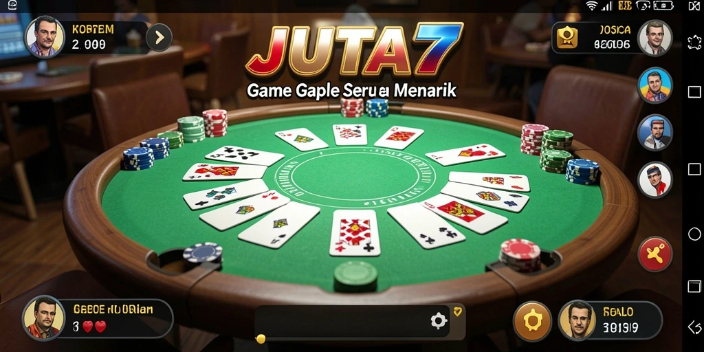 Gameplay seru JUTA7 yang penuh tantangan Gaple.