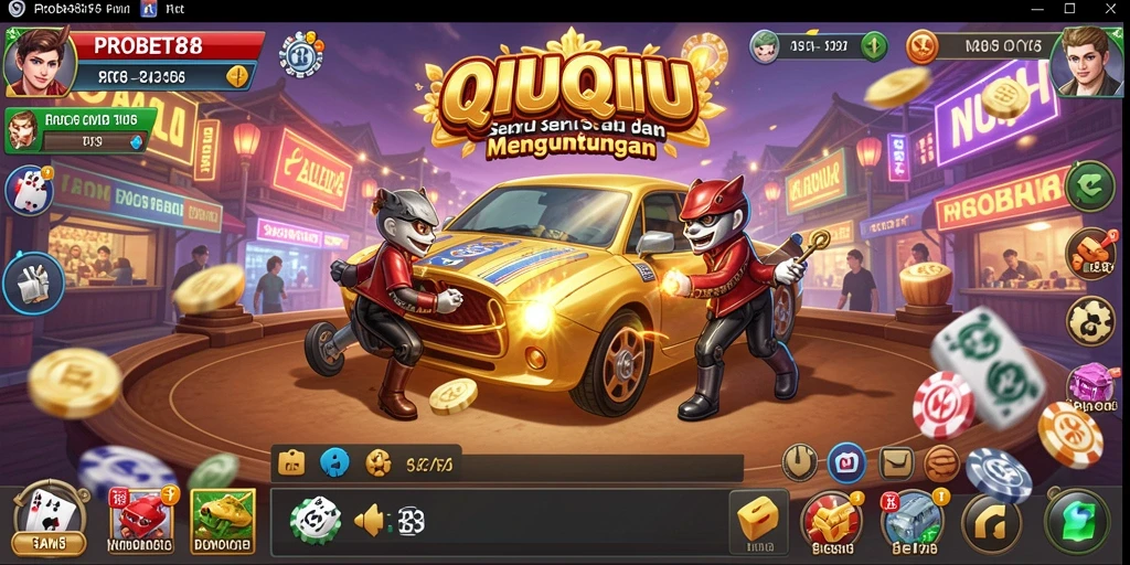 Tampilan gameplay seru dalam aplikasi QiuQiu PROBET88.