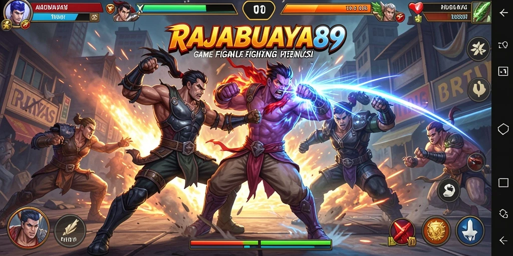 Screenshot RAJABUAYA89 menampilkan aksi pertarungan yang mendebarkan.