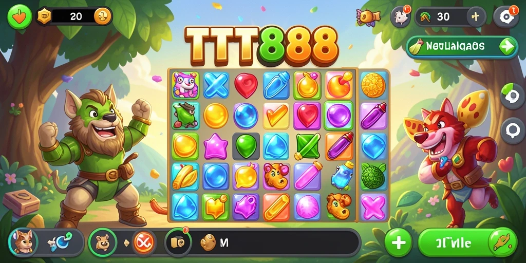 Tampilan menarik dari gameplay TTT888 yang penuh warna dan tantangan.